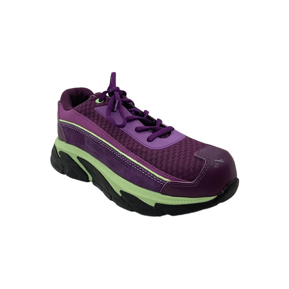 Avenger Shoes - Avenger Women's A1010 Electra CT Work Boots Purple/Green - Wide